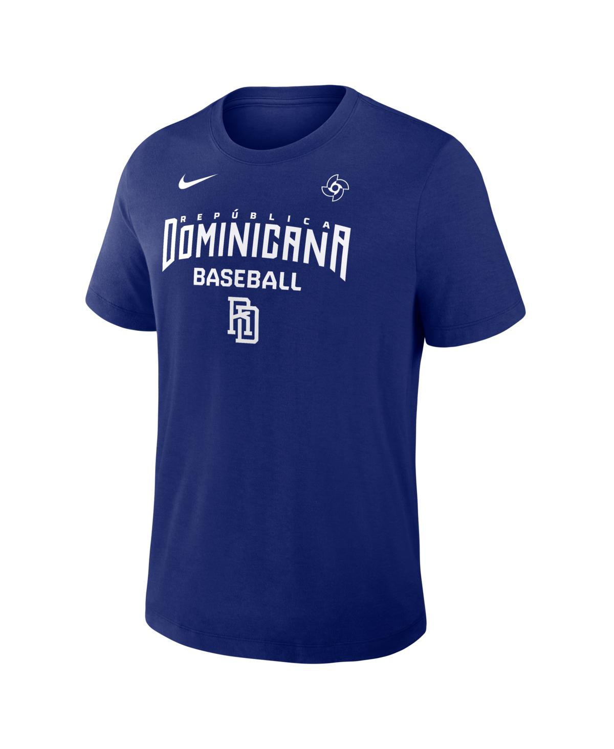 Nike Men's Royal Dominican Republic Baseball 2026 World Classic Authentic Collection Early Work Dri-fit Tri-Blend T-Shirt
