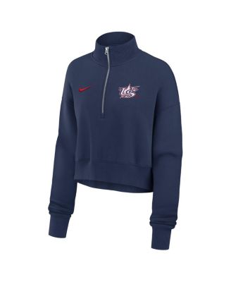 Women's Navy USA Baseball 2026 World Baseball Classic Phoenix Fleece Half-Zip Sweatshirt