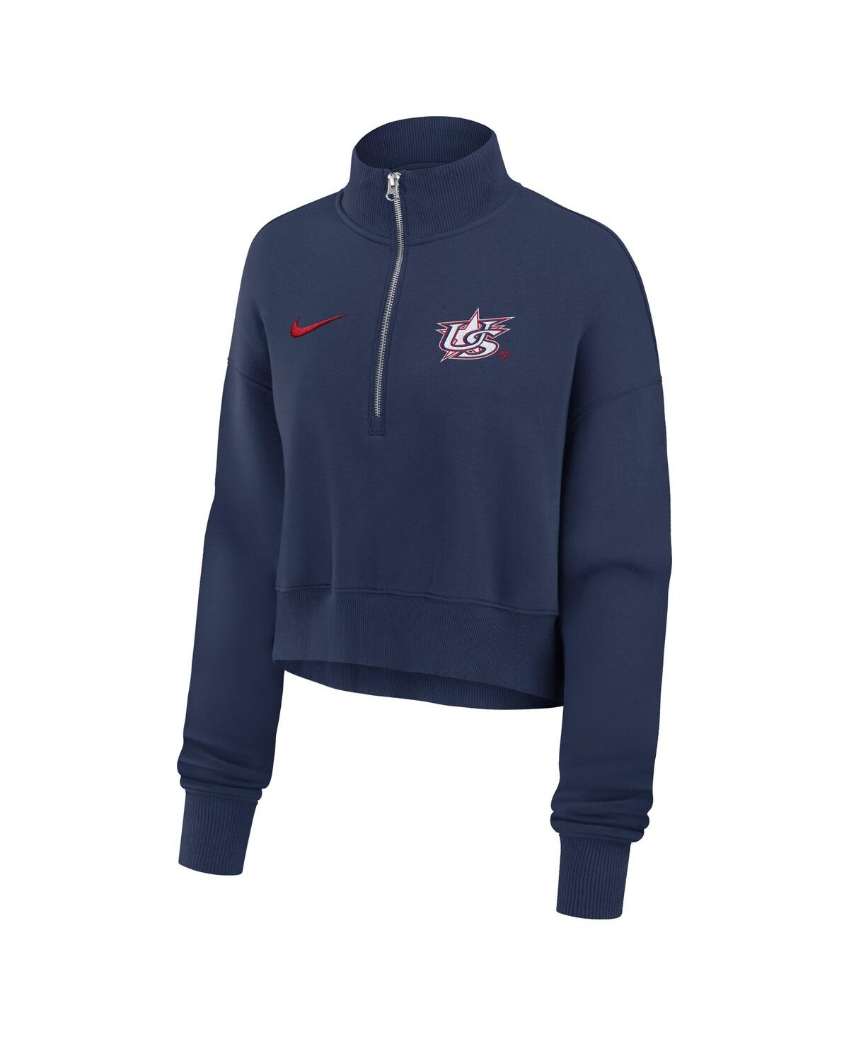 Nike Women's Navy Usa Baseball 2026 World Baseball Classic Phoenix Fleece Half-Zip Sweatshirt