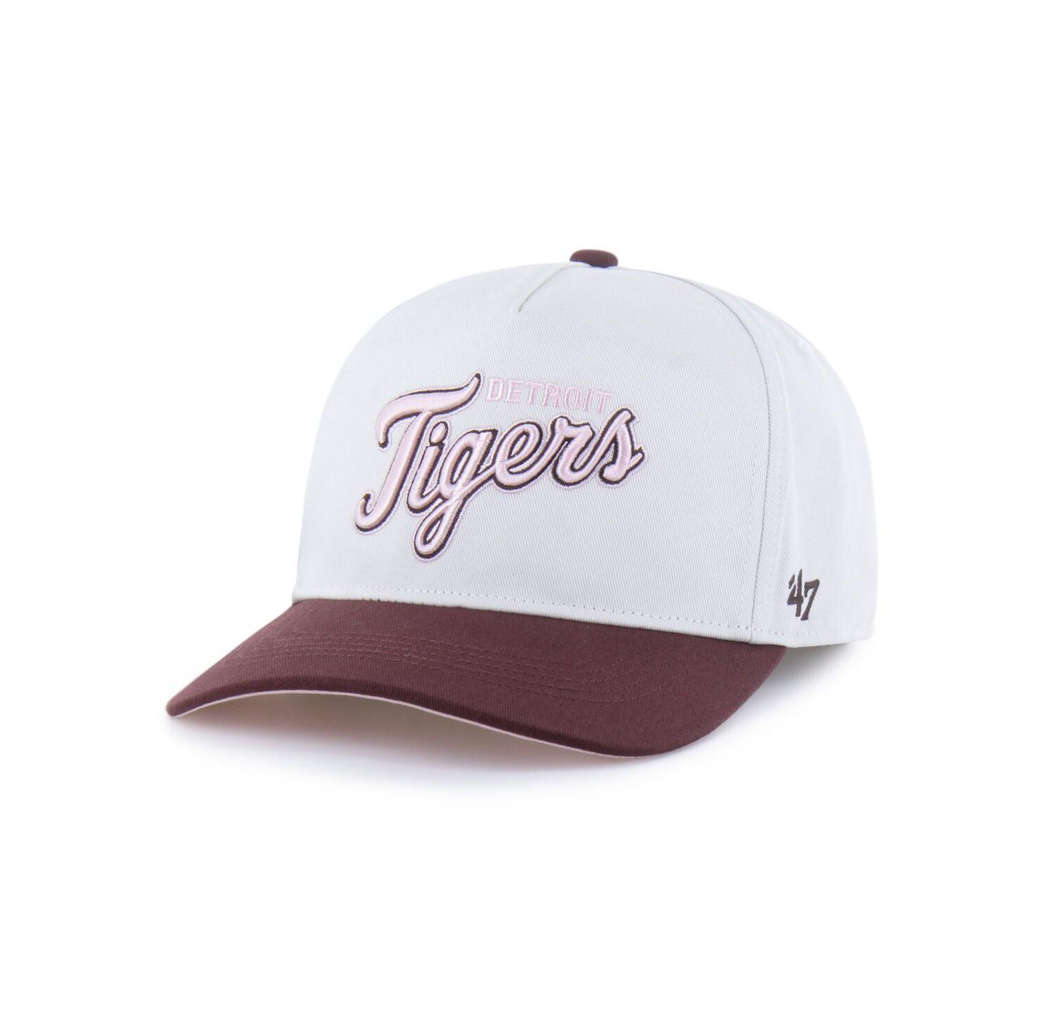 Women's Stone/Burgundy Detroit Tigers Love Letter Adjustable Hitch Hat