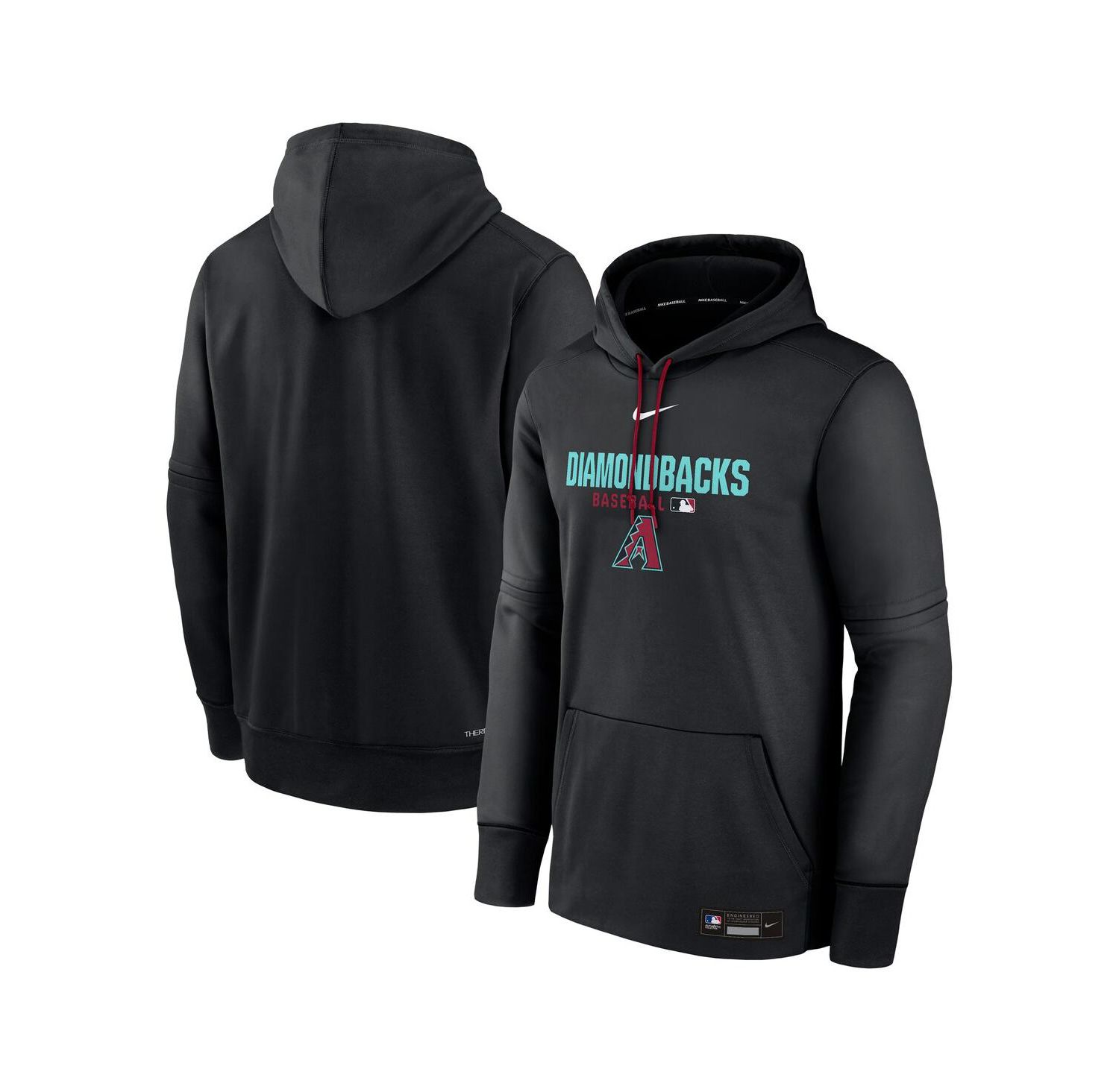 Men's Black Arizona Diamondbacks Authentic Collection Therma-FIT Hoodie