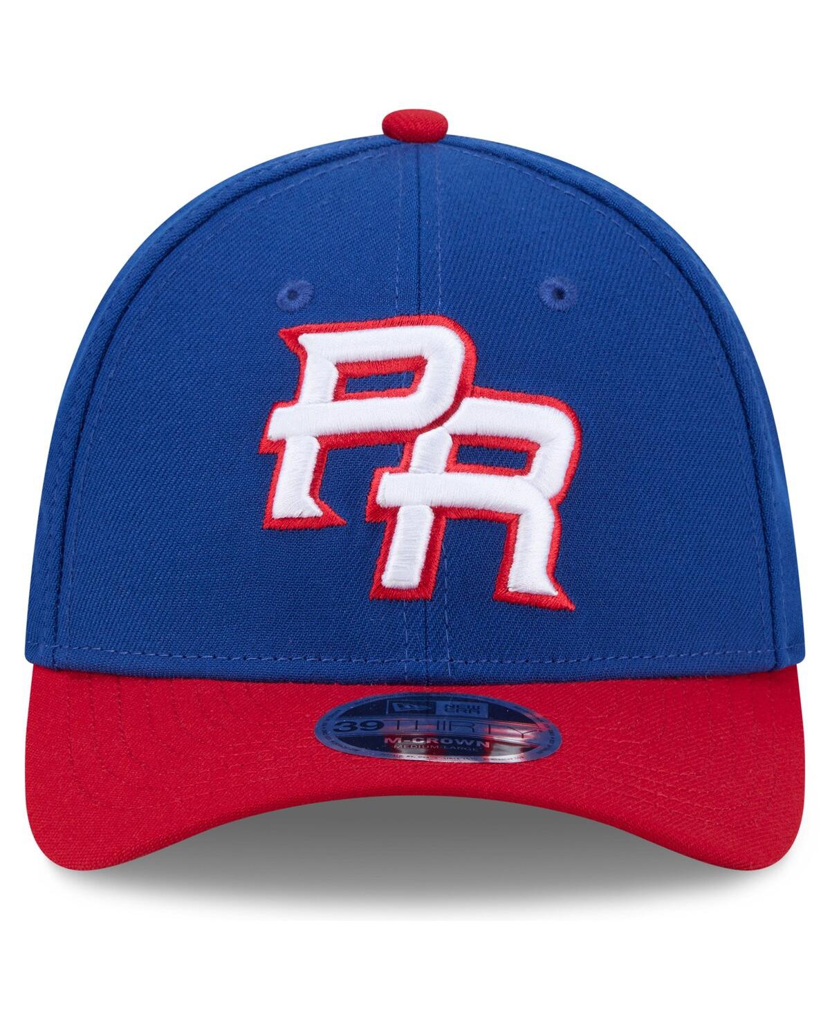 New Era Men's Blue/Red Puerto Rico Baseball 2026 World Classic M-Crown 39THIRTY Flex Hat