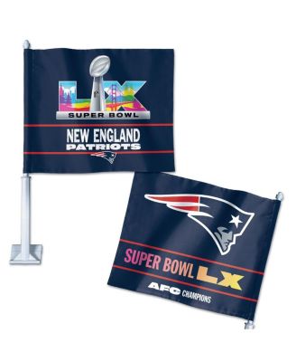 New England Patriots 2025 AFC Champions Double-Sided Car Flag