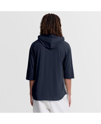 Men's Gray Atlanta Braves Authentic Collection Flux Dri-FIT Raglan 3/4-Sleeve Hooded T-Shirt