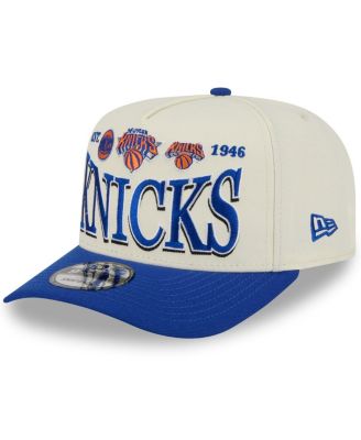 Men's Cream/Blue New York Knicks 2026 NBA All-Star Game Stretched Text 9FIFTY A-Frame Snapback Hat