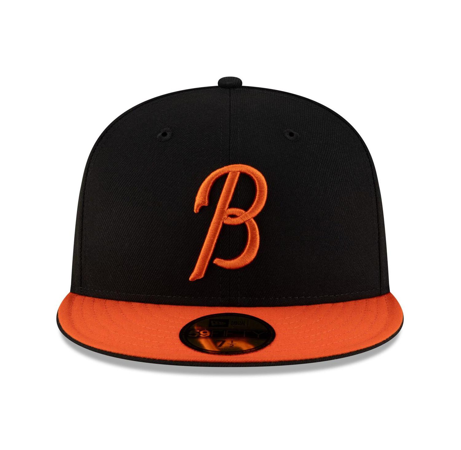 Men's Black/Orange Baltimore Orioles Authentic Collection 59FIFTY Fitted Hat