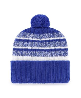 Men's Royal Denver Broncos Tavern Cuffed Knit Hat with Pom