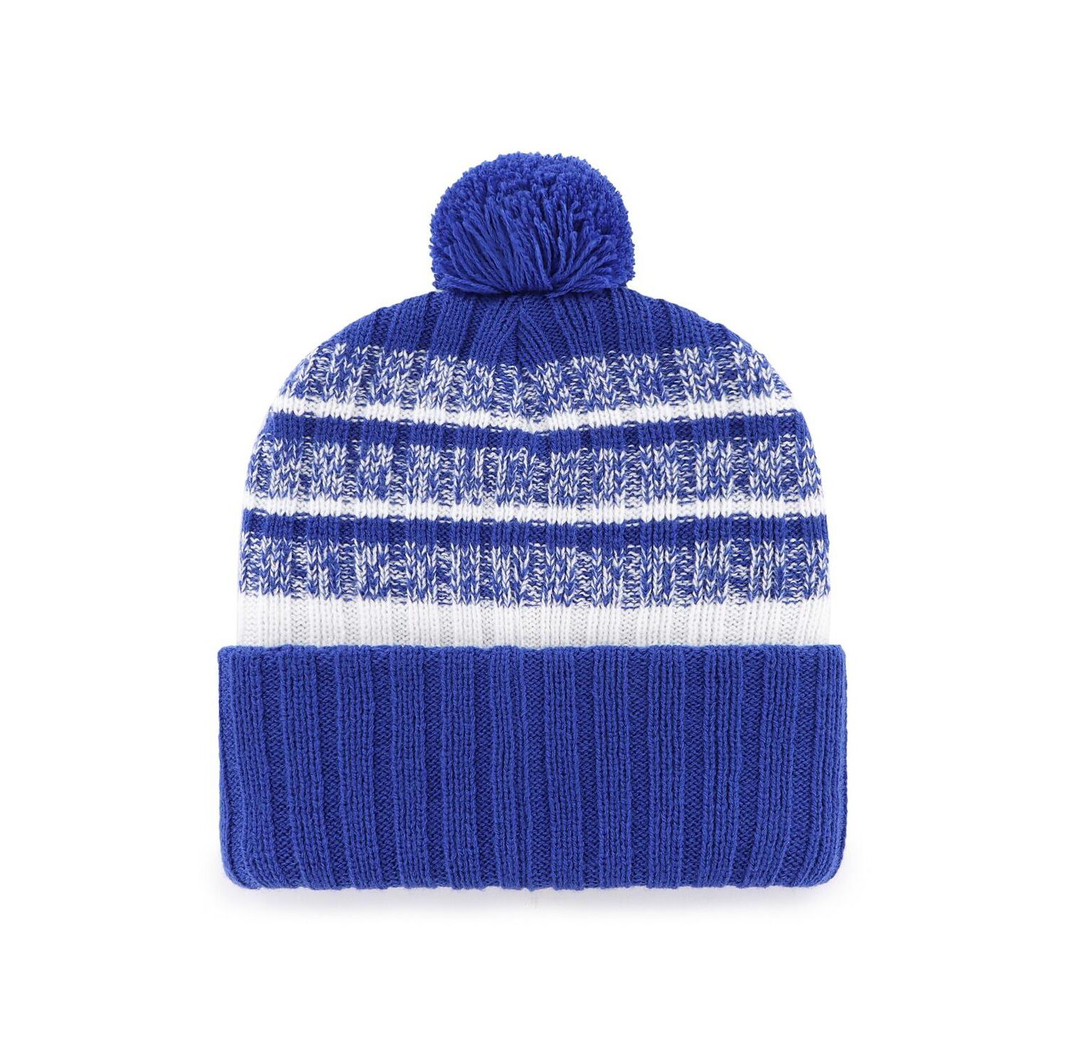 Men's Royal Denver Broncos Tavern Cuffed Knit Hat with Pom