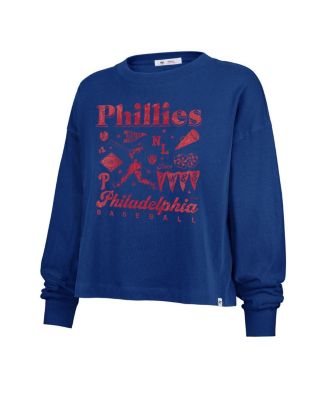 Women's Royal Philadelphia Phillies Team Collage Sydney Long Sleeve T-Shirt