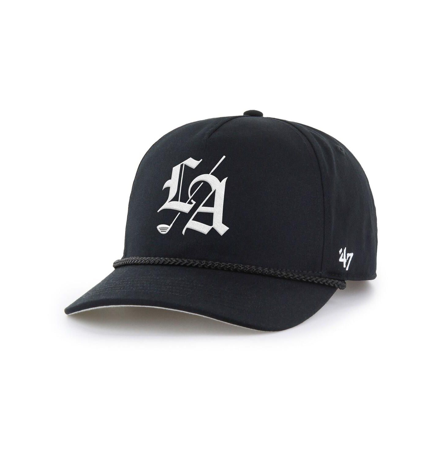 Мужская кепка '47 Brand Black Los Angeles Golf Club Rope Hitch Adjustable Hat — фото 1