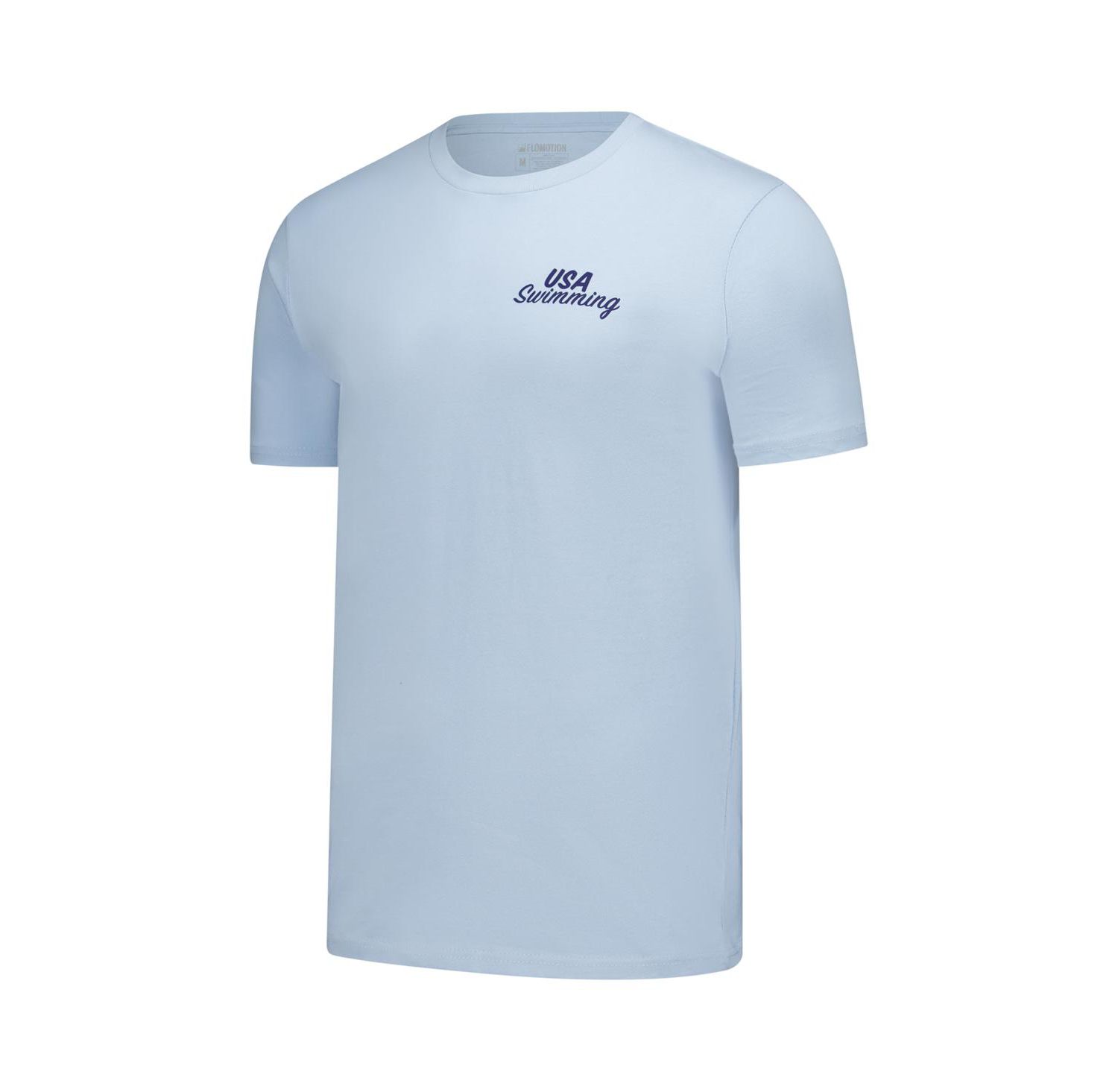 Men's Women's Light Blue USA Swimming Swim Meet 2.0 T-Shirt
