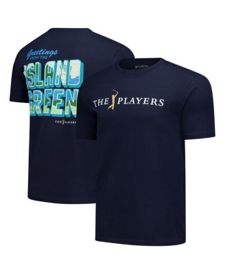 Men's & Women's Navy THE PLAYERS Greetings from the Island Green T-Shirt