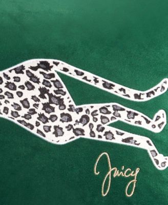 Embroidered Velvet Cheetah Decorative Pillow, 18" x 18"