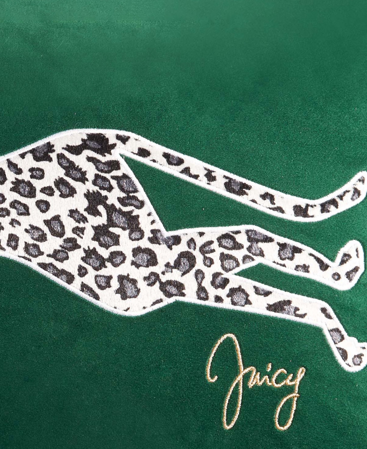 Juicy Couture Embroidered Velvet Cheetah Decorative Pillow, 18" x 18"