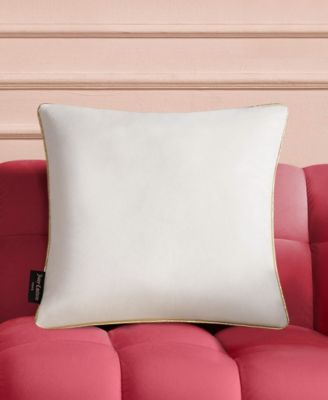 Embroidered Velvet Cheetah Decorative Pillow, 18" x 18"