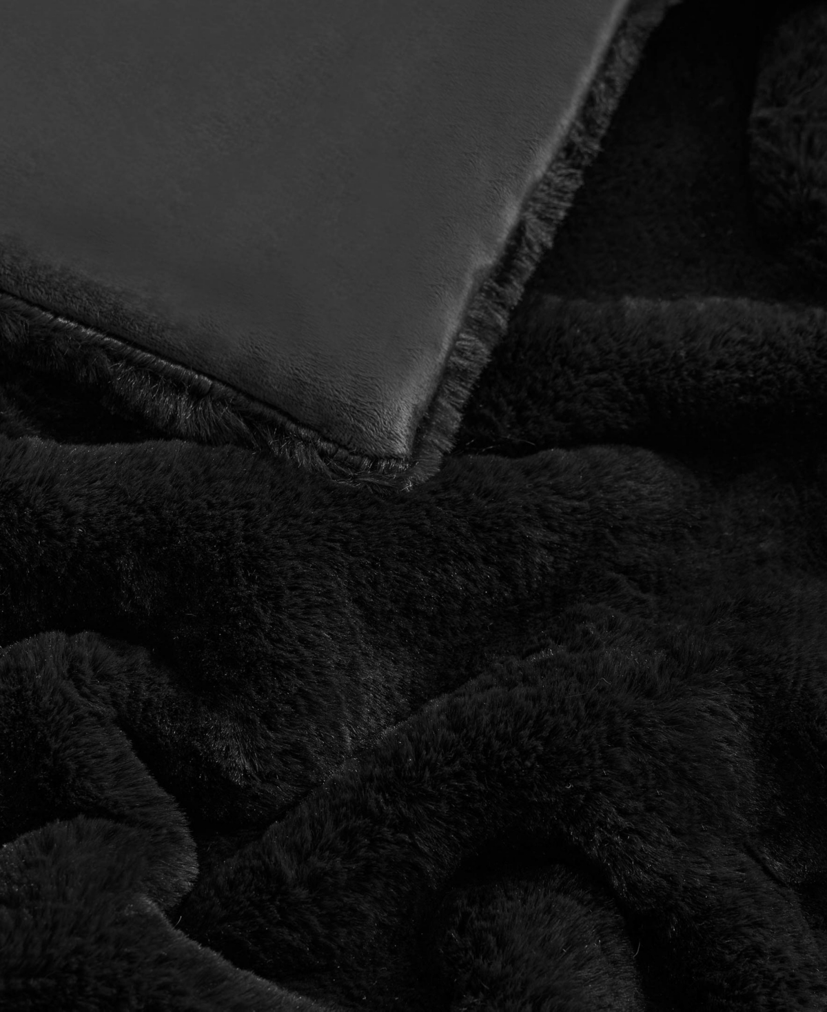 Juicy Couture Big Fluffy Solid Faux Fur Throw, 50" x 70"