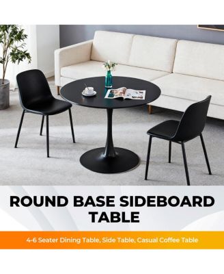  Tulip Dining Table - Mid-century Round MDF Top, Seats 4-6