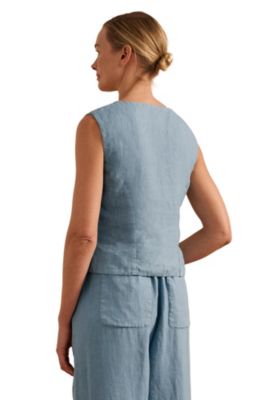 Women's Linen Blend Tailored Waistcoat
