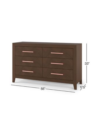 Kieran Drawer Double Dresser, Crescent