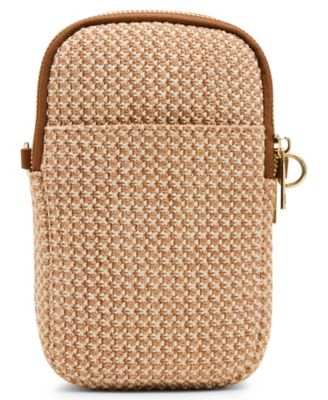 Daniw Straw North South Mini Crossbody Bag