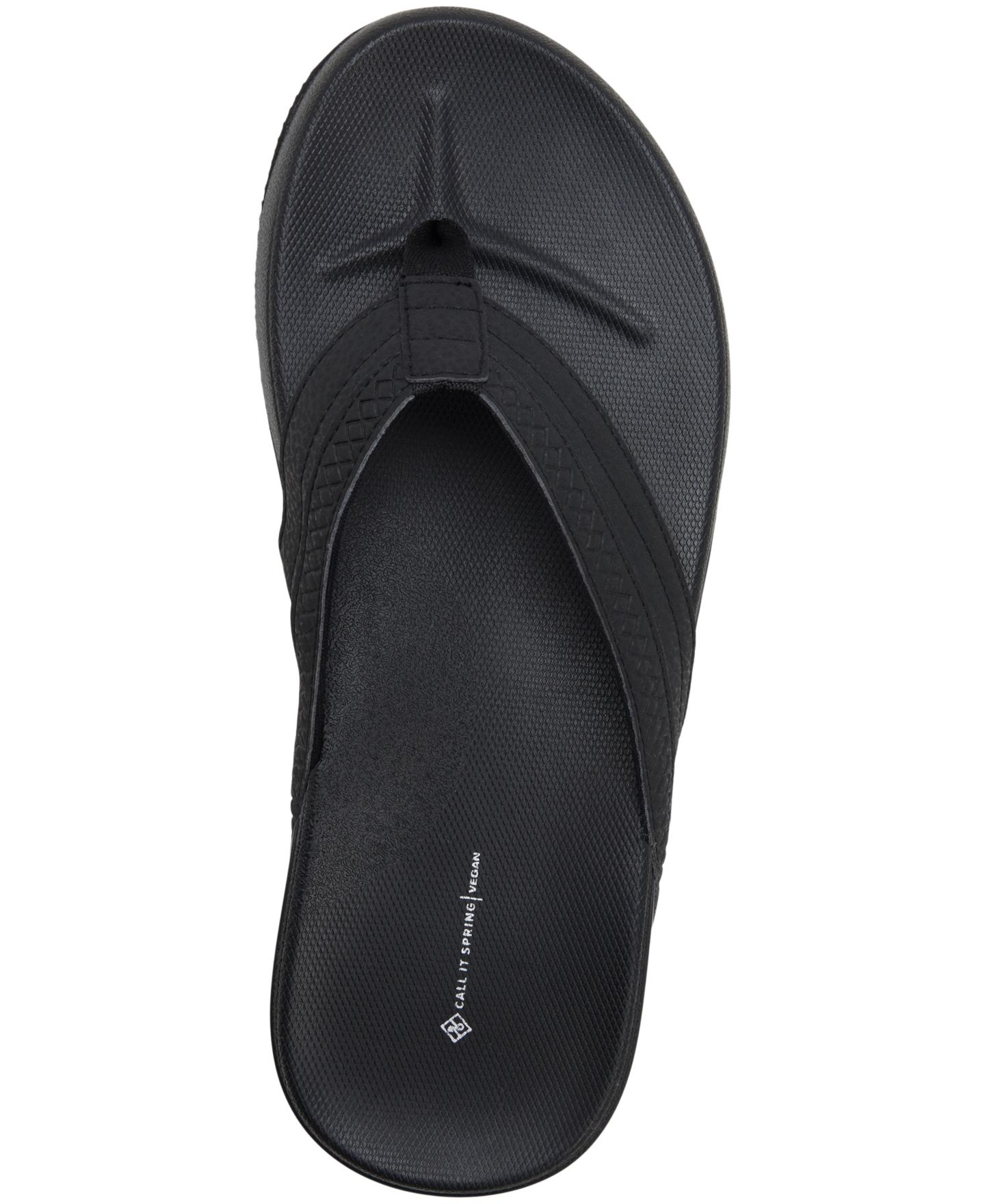 Мужские сандалии Call It Spring Spinnaker Slip-on Thong, цвет: Чёрный — фото 4