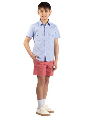 Big Boys Signature Chambray Short Sleeve Shirt