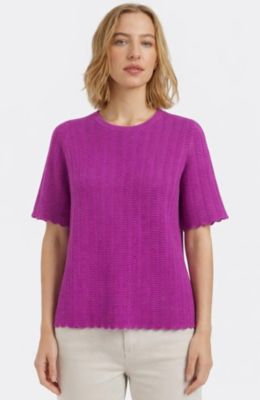 Women's Chinti and Parker Cotton Crochet Tee