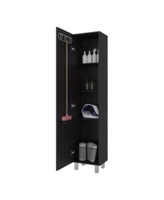 Vegas Storage Cabinet for Laundry Room with Fixed Shelves, Wenge