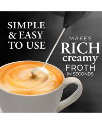 Handheld Milk Frother Stainless Steel Single Whisk with Stand