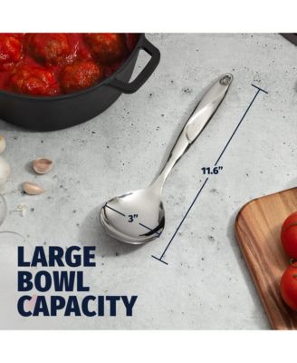 Stainless Steel Multi-Purpose Serving Spoon with Comfort Handle (11.5 Inches, Large)