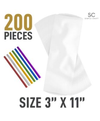 3 x 11 Inches Clear Cellophane Candy Bags With Ties - 200 Piece