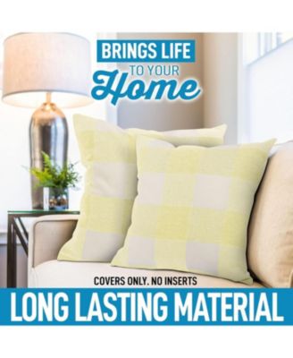 2 Pack Buffalo Plaid Throw Pillow Outdoor & Indoor Covers 18x18 inches