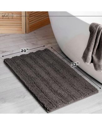Soft Shaggy Microfiber Ultra Absorbent Bathroom Rug (20"x32")