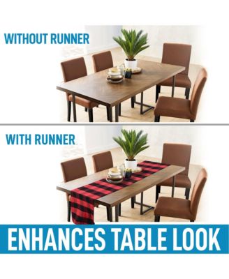 Thick Poly Cotton Buffalo Plaid Table Runners for Decor, Dining Table, Indoor & Outdoor (14"x72")