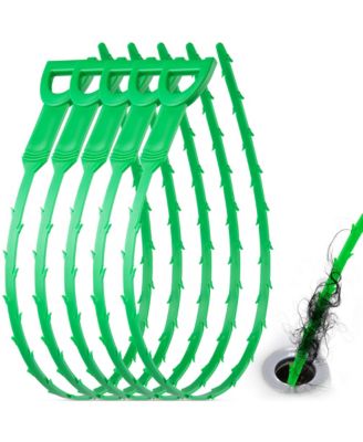 5 Pack 20-Inch Plumbing Snake Drain Clog Remover with Barbed Edges