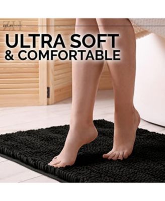 Soft Shaggy Microfiber Ultra Absorbent Bathroom Rug (17"x24")