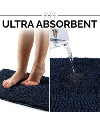 Soft Shaggy Microfiber Ultra Absorbent Bathroom Rug (20"x30")