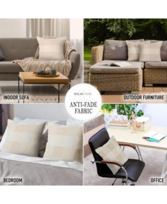 2 Pack Buffalo Plaid Throw Pillow Outdoor & Indoor Covers 16x16 inches