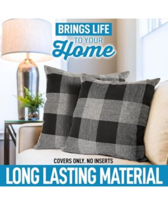 2 Pack Buffalo Plaid Throw Pillow Outdoor & Indoor Covers 16x16 inches