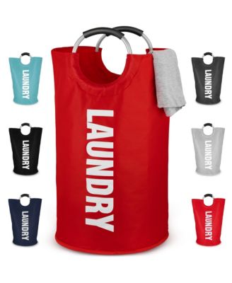 Heavy Duty Collapsible Laundry Basket with Handles (82L Large)