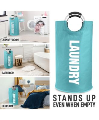 Heavy Duty Collapsible Laundry Basket with Handles (82L Large)