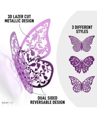 3D Removable DIY Butterfly Wall Decor with 3 Wing Designs (48pcs)