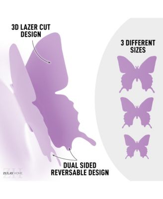 Removable DIY 3D Butterfly Wall Decorations (24pcs with 3 Different Sizes)