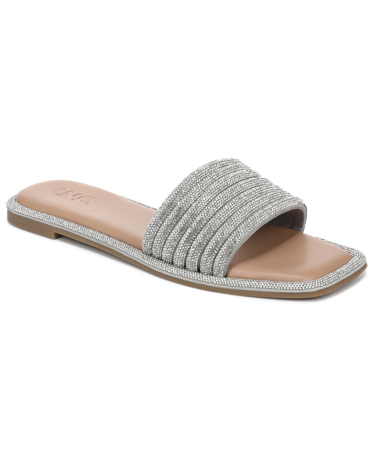 I.n.c. International Concepts Miimmii Slide Sandals, Created for Macy's - Silver