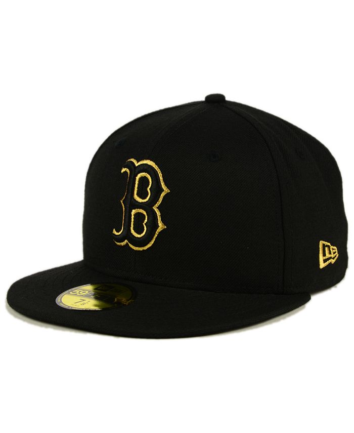 New Era Boston Red Sox Black On Metallic Gold 59FIFTY Fitted Cap