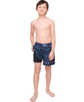 Boys Swim Trunks with Compression Liner UPF 50+