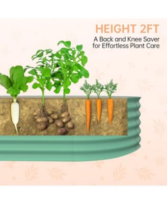 6x3x2 ft Galvanized Metal Raised Garden Bed, 24" Tall Planter Box, Rust-Resistant Outdoor Garden, Patio & Balcony