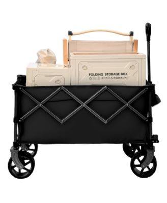 Convertible Folding Heavy Duty Wagon Cart - All-Terrain Wheels, Adjustable Handle, 450lbs Capacity for Camping, Garden and Outdoor Transport