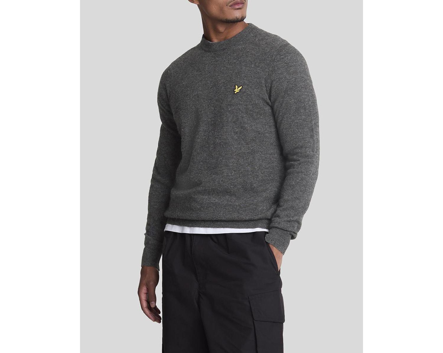 Men's Lambswool Blend Crew Neck Sweater