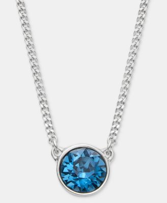 Crystal Pendant Necklace, 16" + 2" Extender